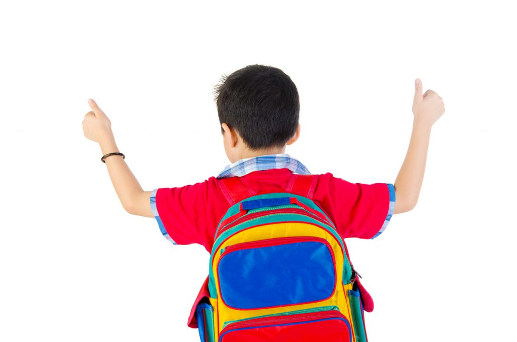 Boy Getting Ready For School